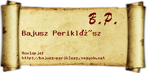 Bajusz Periklész névjegykártya
